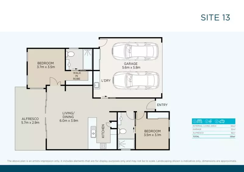 Stunning Two Bedroom Home – Only One Neighbour!