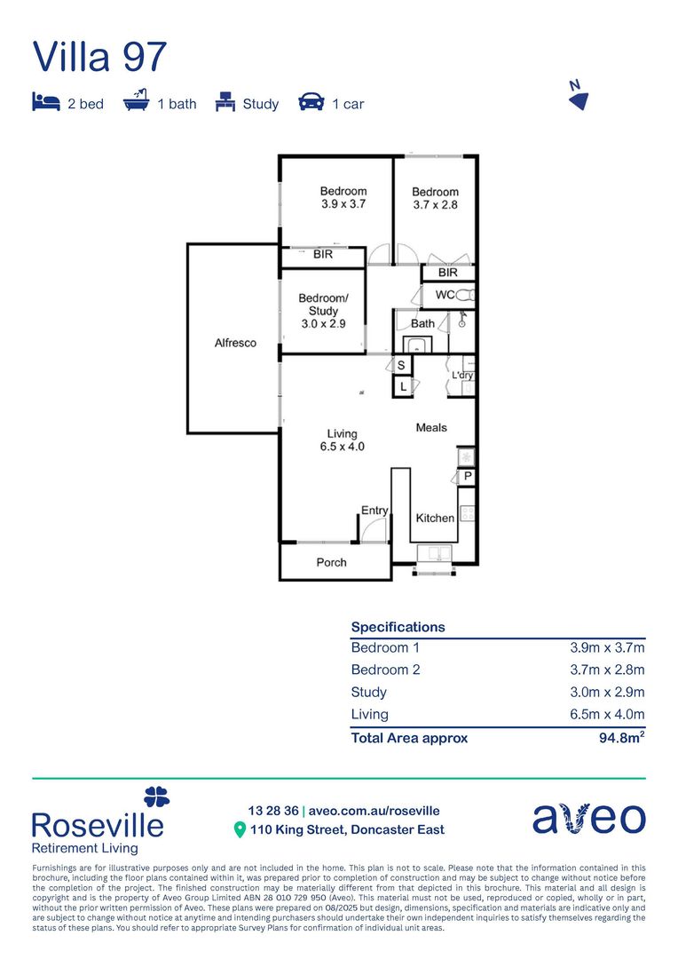 Stylish & Low-Maintenance 2 bed + Study comes with Modern Comforts