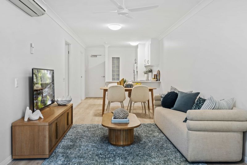 Modern comfort and support in a 1-bedroom apartment