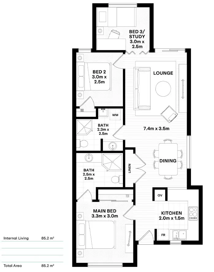 Beautiful, Spacious Villa with Fresh Updates