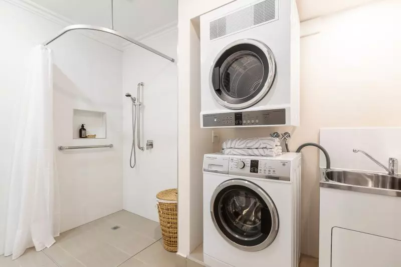 Courtyard-facing apartment on level 3 with serene views