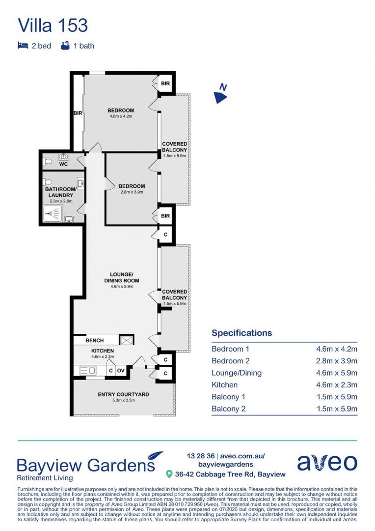 Quiet and private villa with leafy outlook