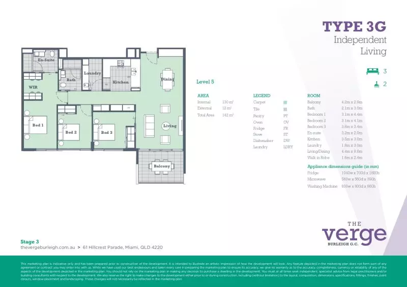 5th floor penthouse views over golf course