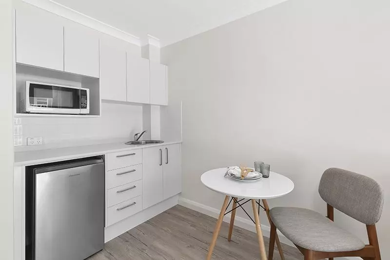 Stunningly refurbished one bedroom serviced apartment with separate bedroom and ensuite plus kitchenette and balcony