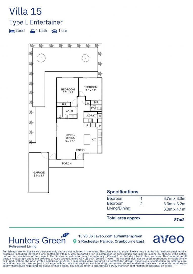 Enjoy easy living in convenient a 2-bedroom villa with two toilets