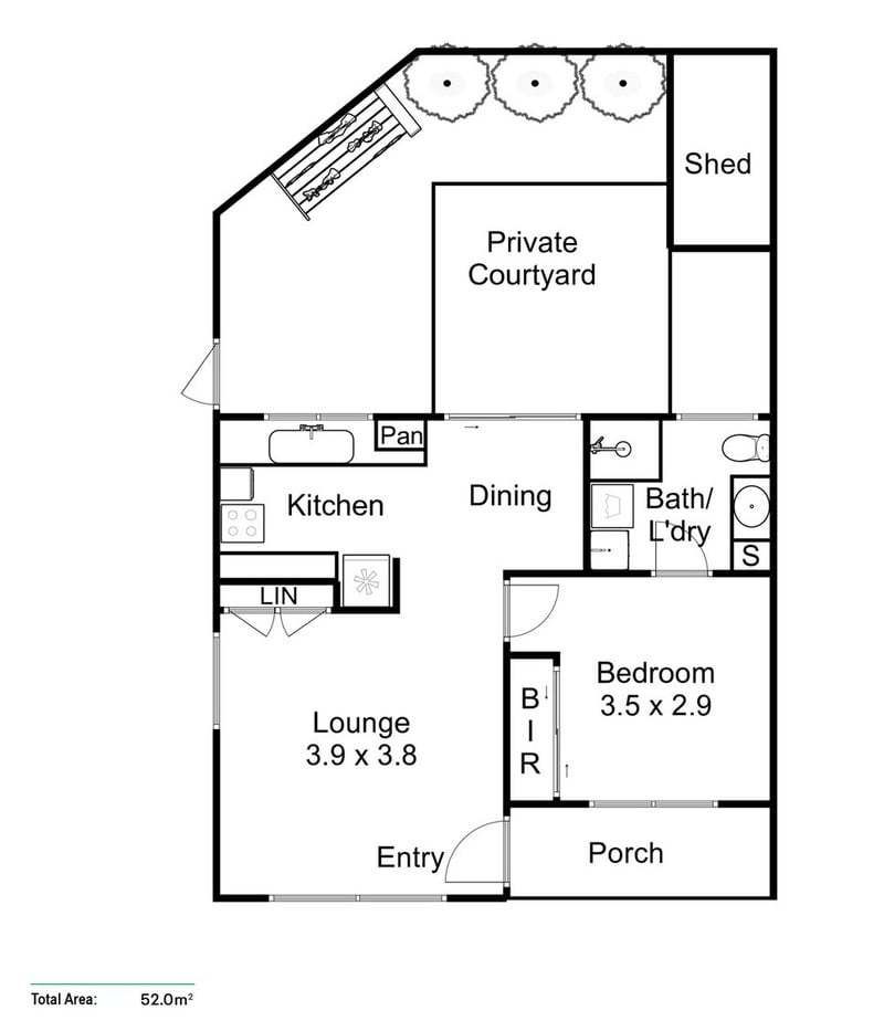 Private, Updated Unit with Courtyard in a Friendly Village Setting