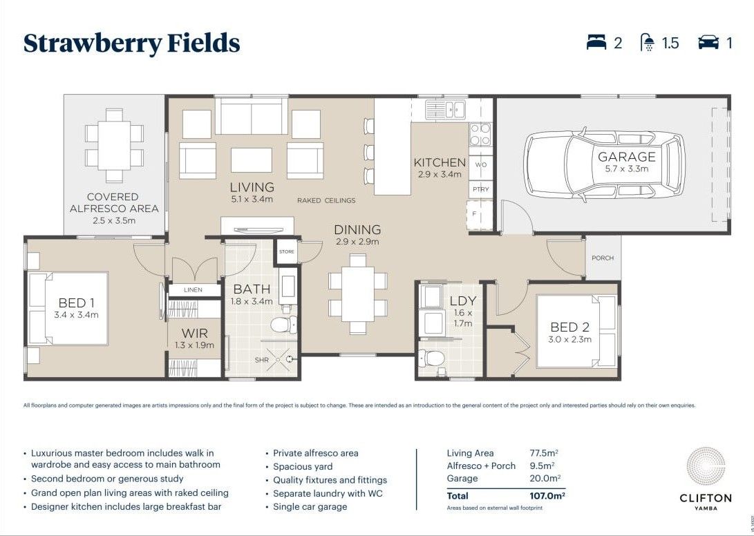 Clifton Yamba |Strawberry Fields | 2 bedroom home