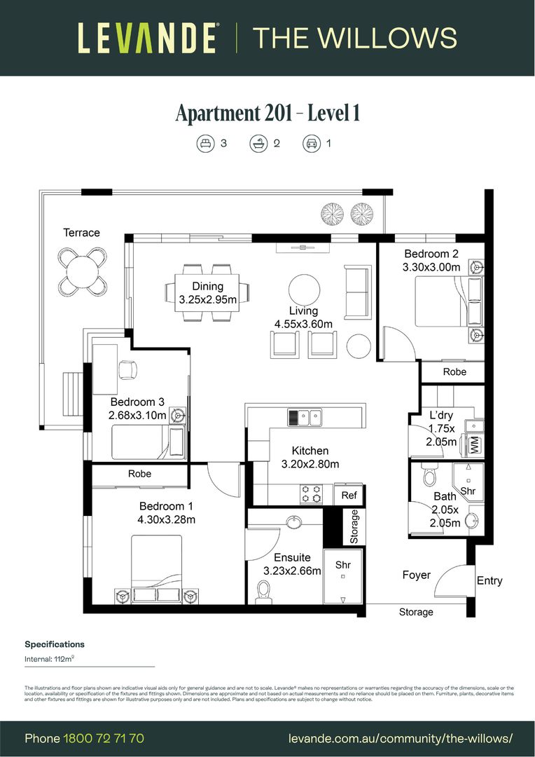 Three Bedroom | Apartment 201