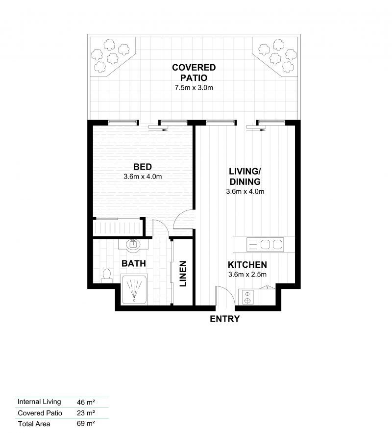 Sunny Apartment with Garden Patio