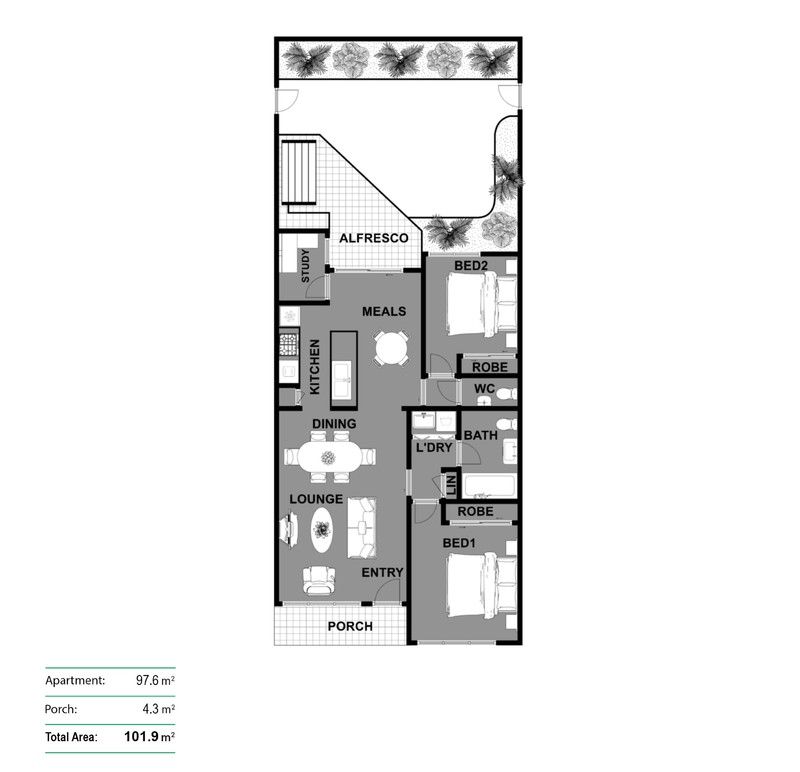 Tranquil garden retreat with A-grade village location