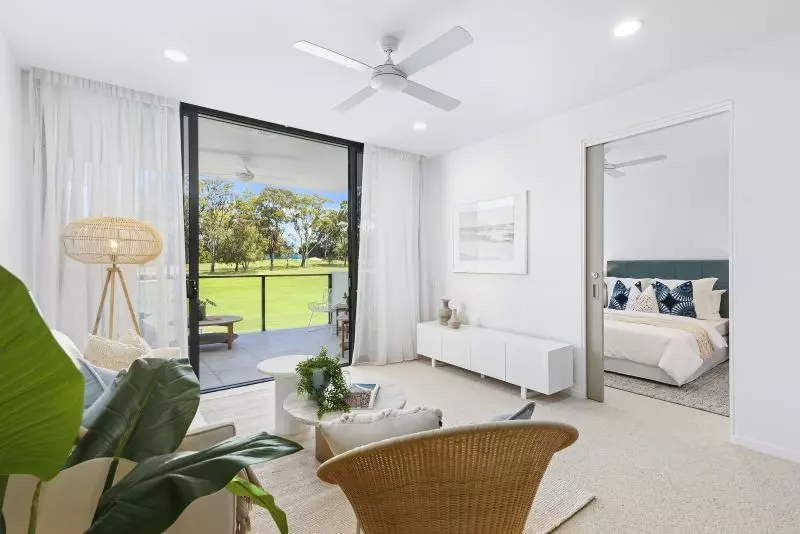 South-facing apartment with stunning Burleigh Golf Course views
