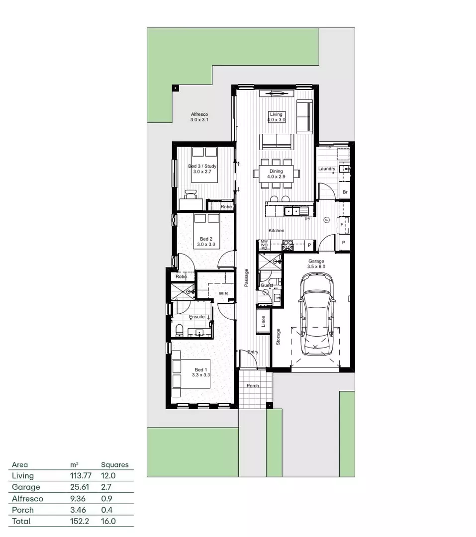 Modern Living with East-Facing Living Area and Backyard