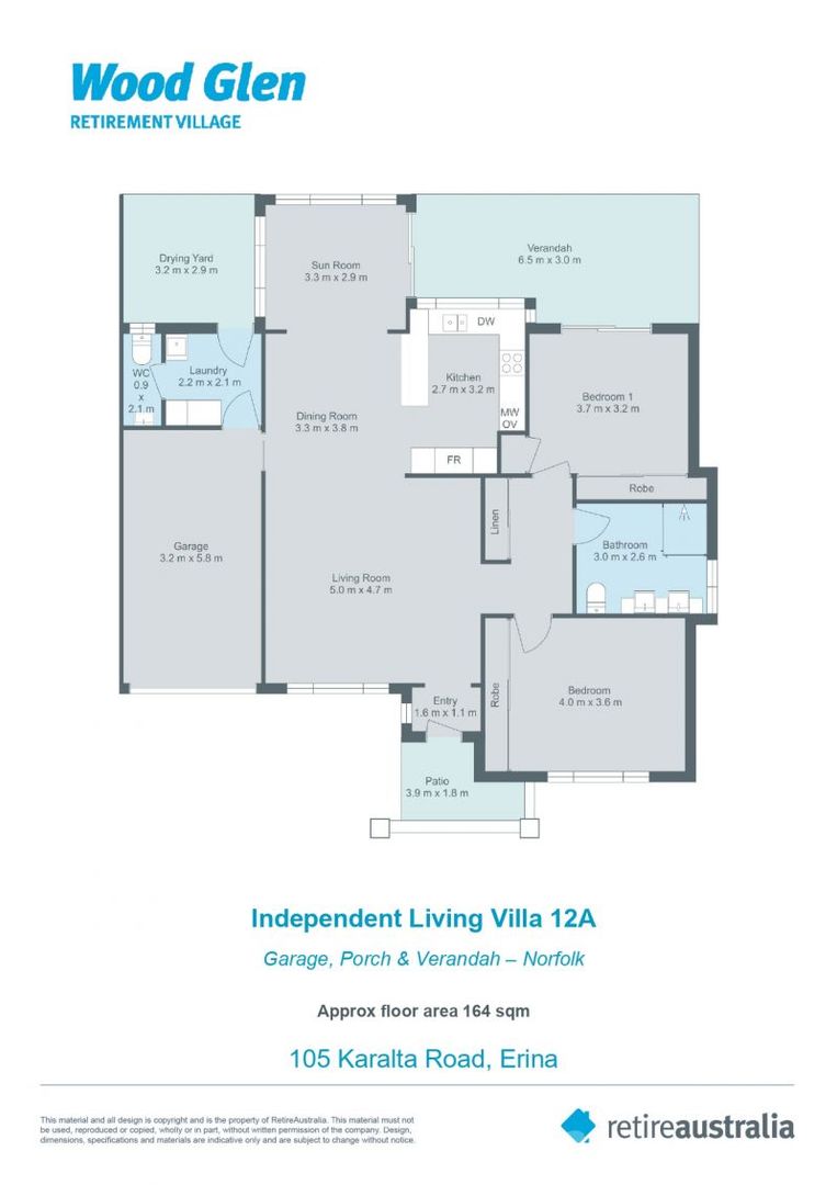 Comfortable 2 bedroom villa with brand new appliances.