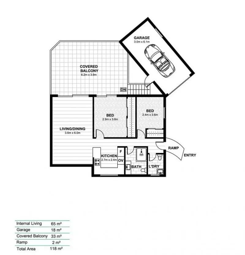 Low-Maintenance Villa with Covered Balcony