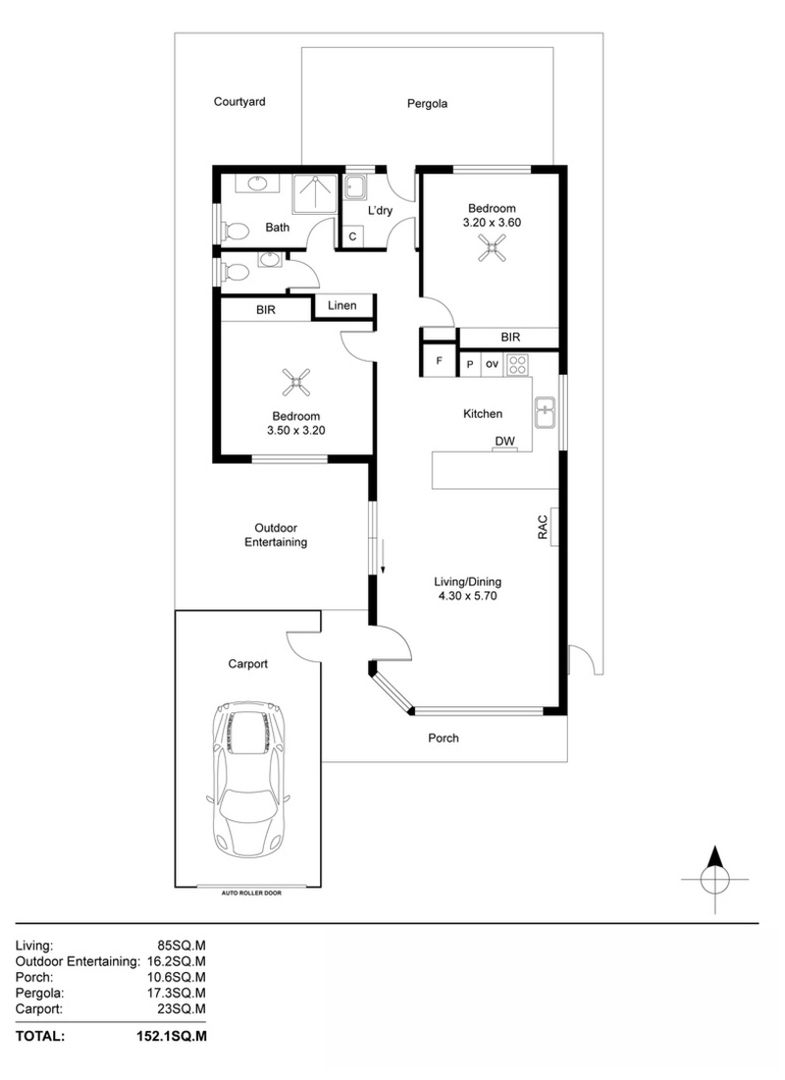 North-Facing Two-Bedroom with Private Outdoor Space