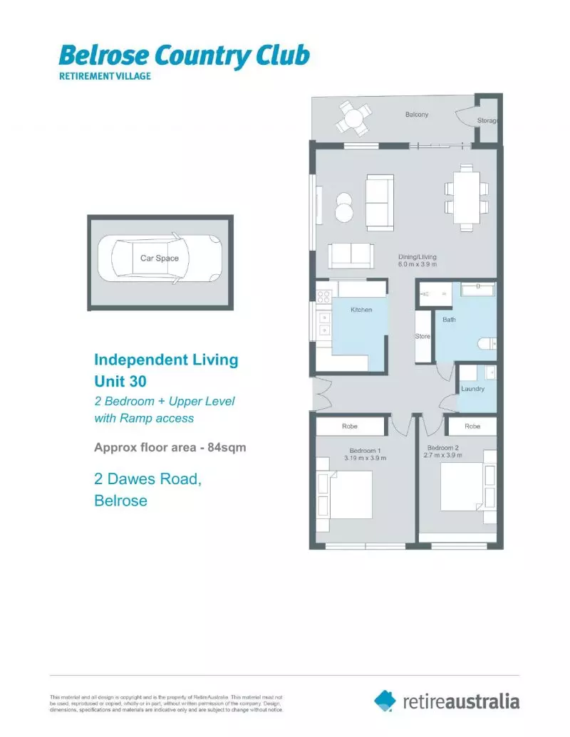 This elegant north east facing two bedroom unit offers refined living in a peaceful, private setting.