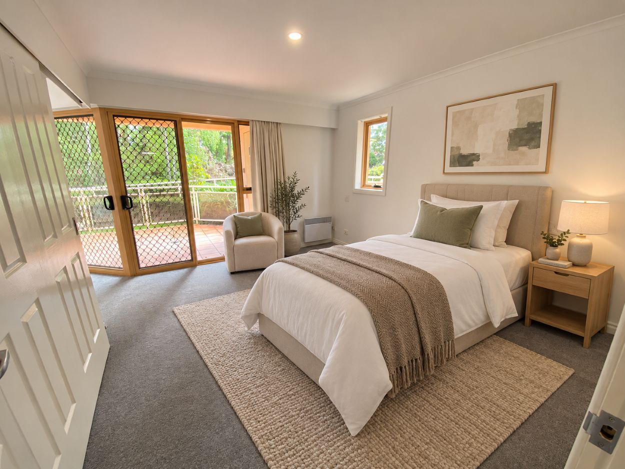 Spacious One Bedroom Unit with garden views