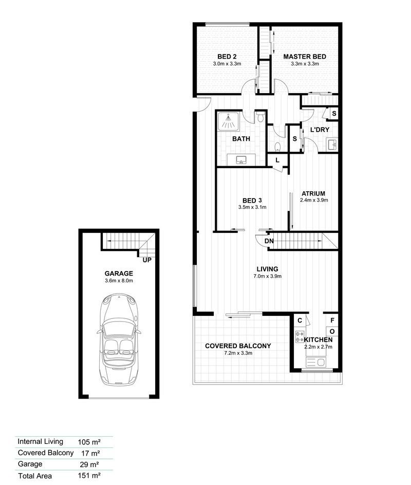 Sun-Filled Three-Bedroom Villa with Balcony and Private Garage