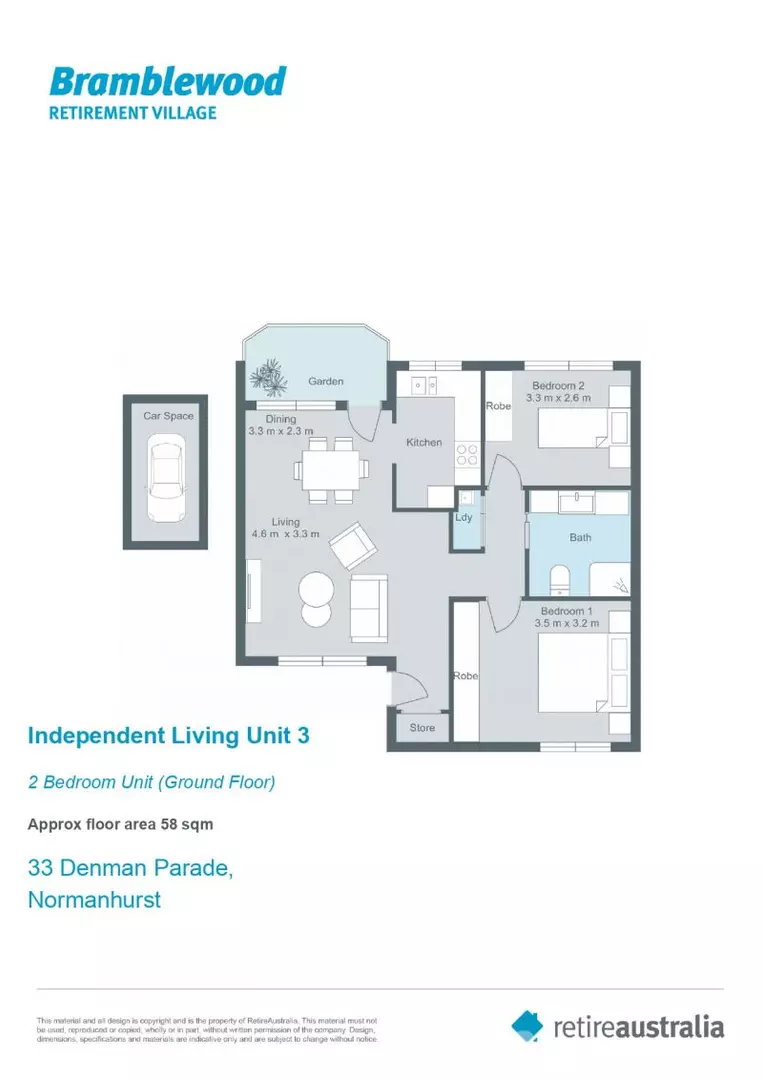 Beautifully presented two bedroom unit nestled in the centre of the village with large rear courtyard.