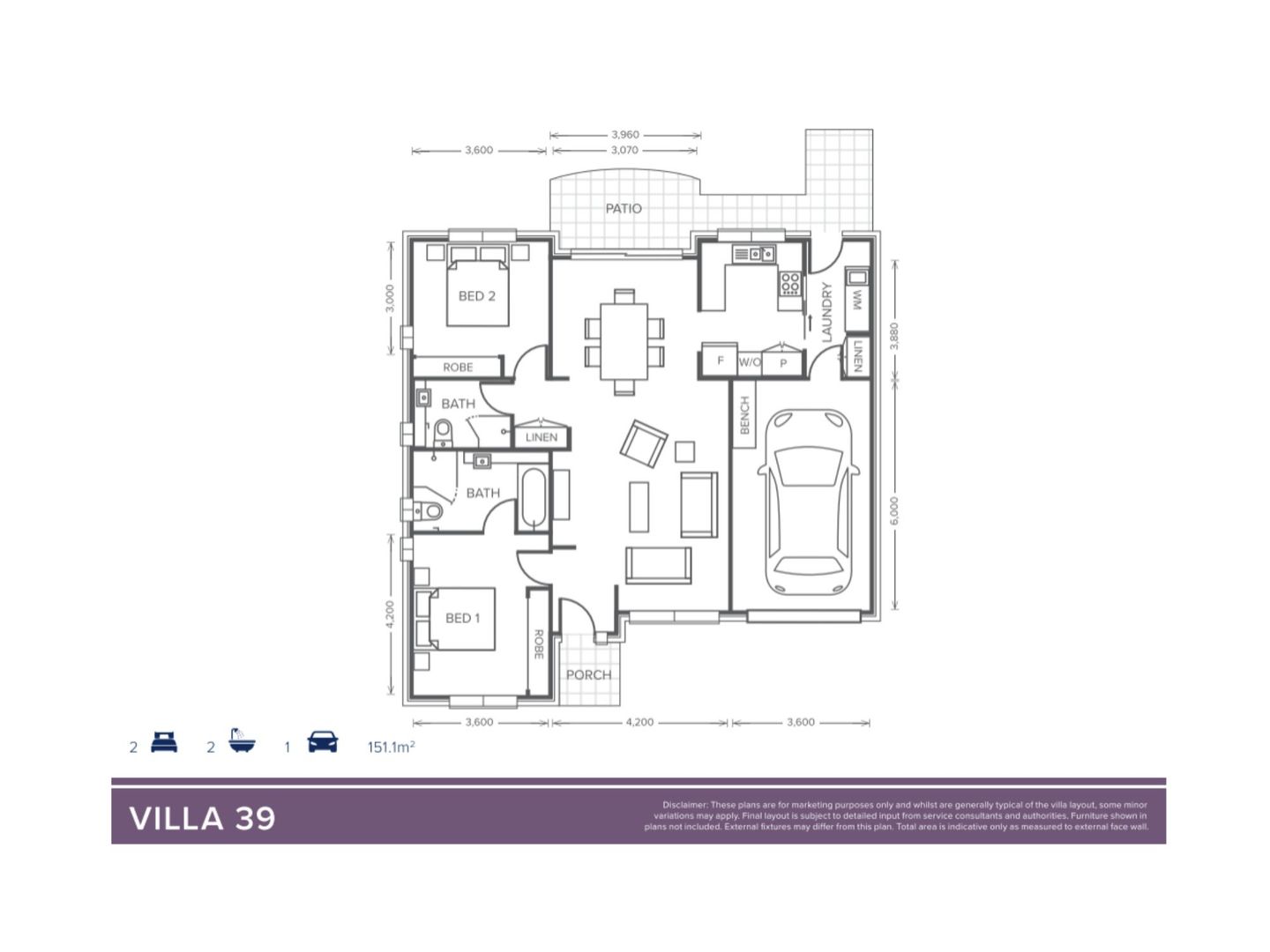 Villa 39 | 2 bed + 2 bath