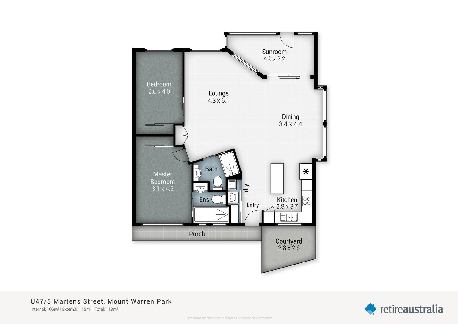 Beautiful two bedroom, two bathroom villa with river views