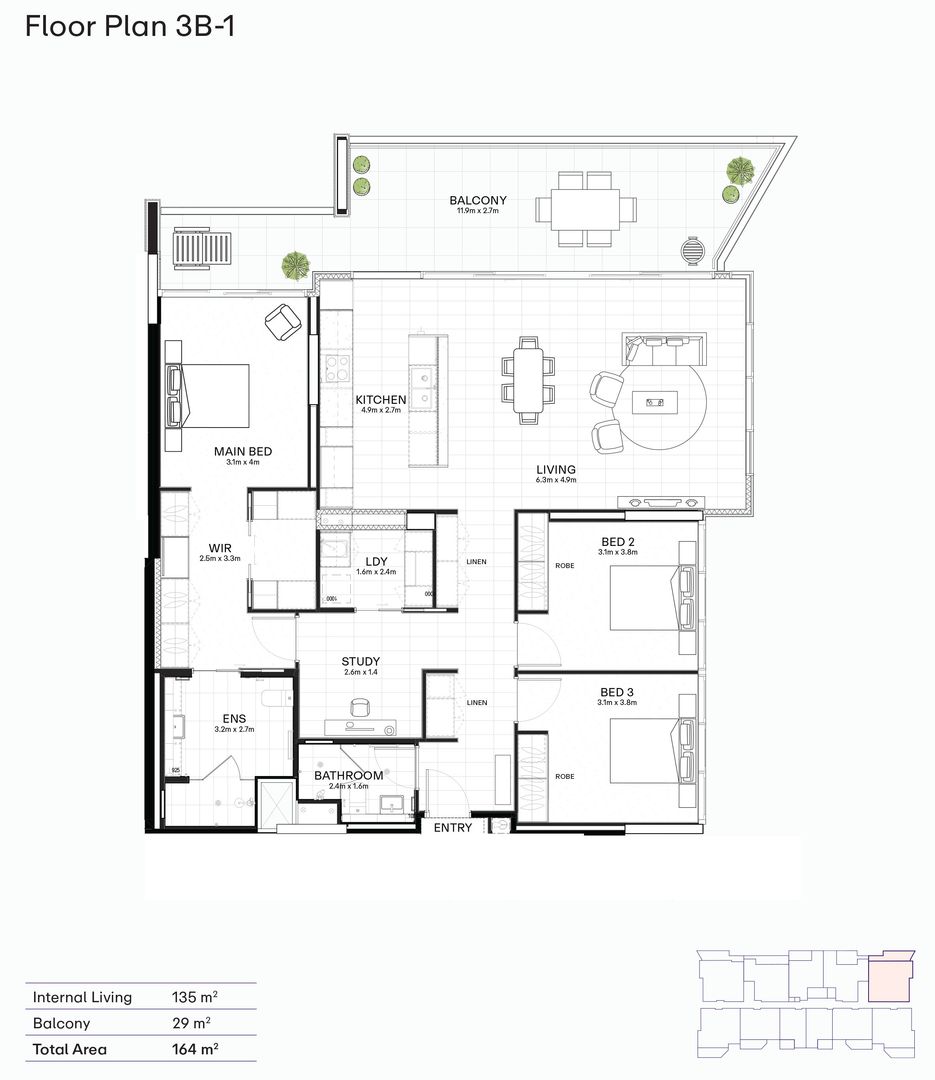 Urban Sophistication with Sweeping Balcony Views