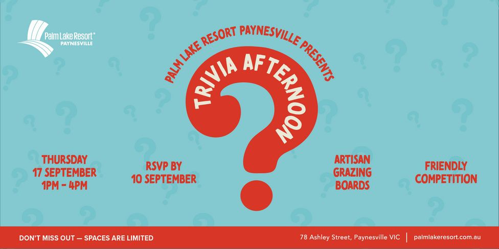 Trivia Afternoon at Palm Lake Resort Paynesville
