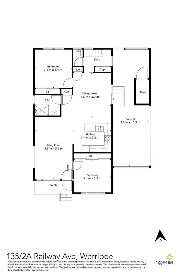 Bright and Airy Two Bedroom Home!