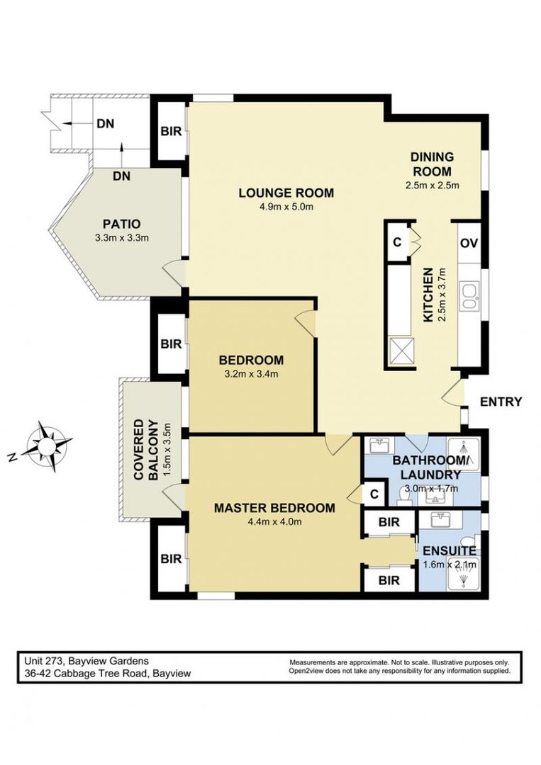 Spacious and easy access two-bedroom villa