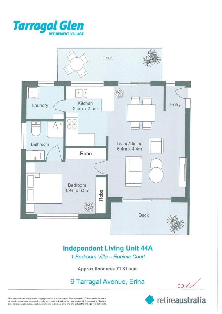 North Easterly aspect, ground floor unit