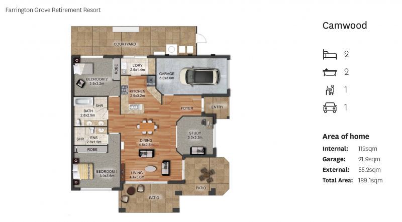 Relax in your modern, low maintenance home