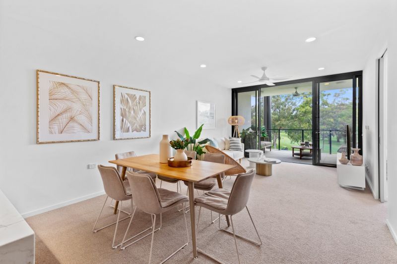 South-facing apartment with stunning Burleigh Golf Course views