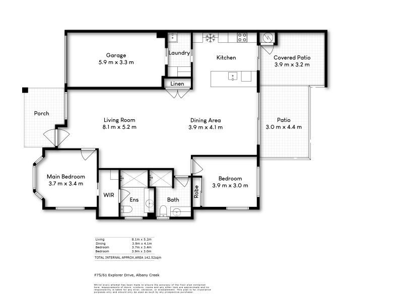 Modern two-bedroom unit with Resort style living