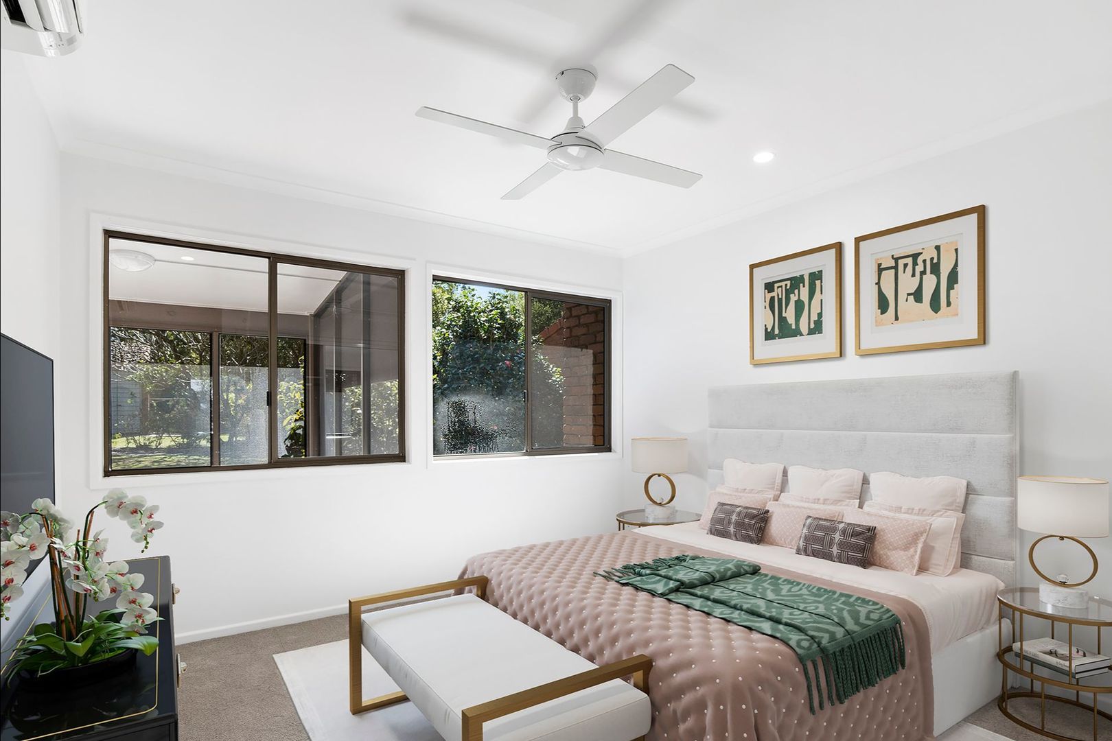 Spacious two-bedroom villa with attached garage