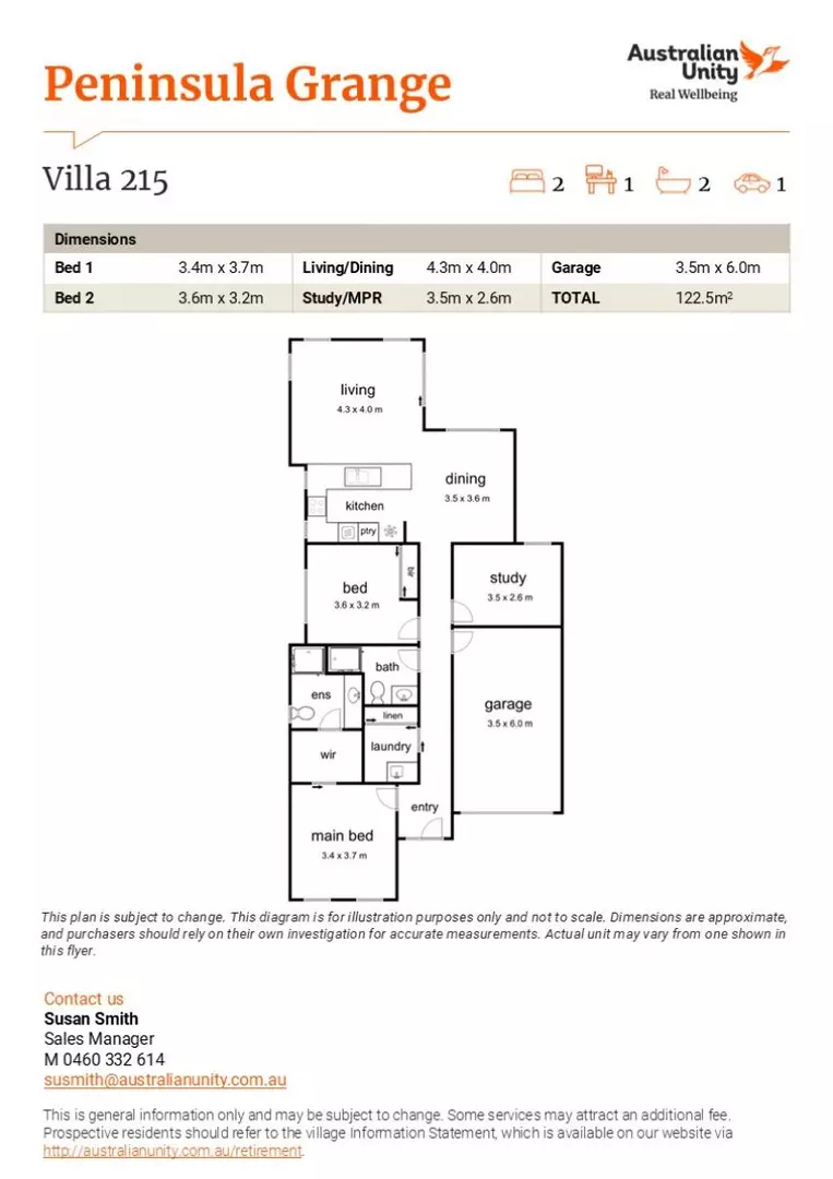 AVAILABLE NOW - 'The Springs' 3bedroom & single garage