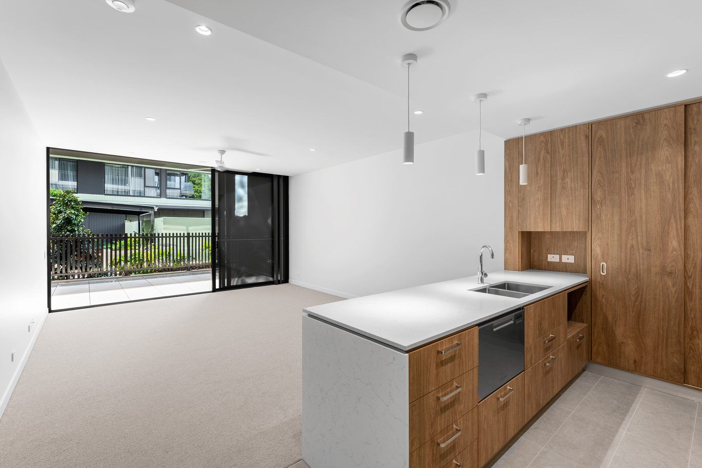 A rare north-facing ground floor terrace with exceptional light