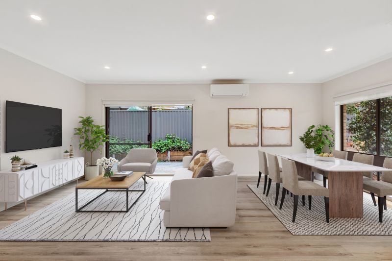 Two-bedroom plus study unit with private backyard