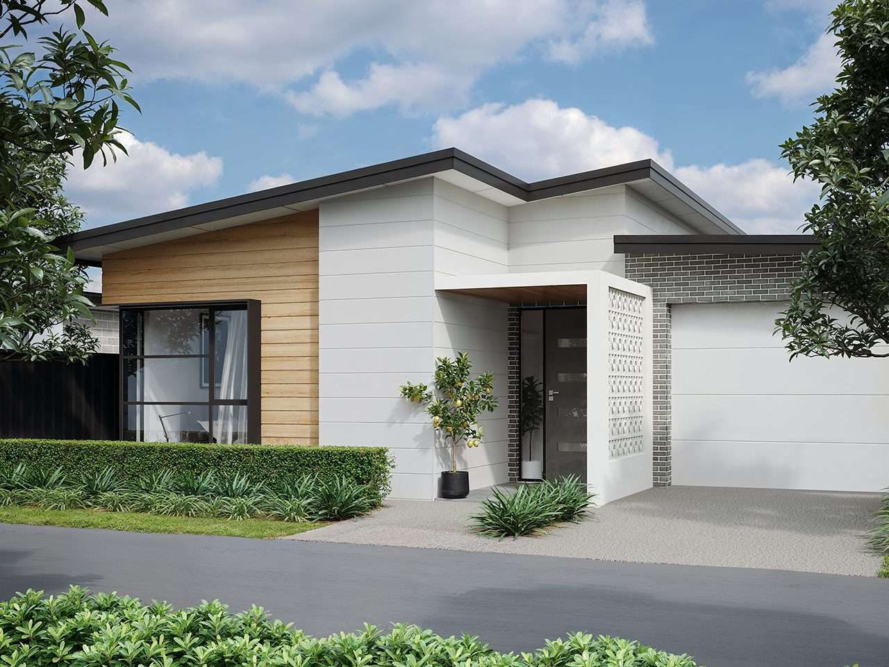 The Ashdale villa offers a thoughtfully designed two-bedroom layout with the comfort of two bathrooms and the convenience of a secure single garage.