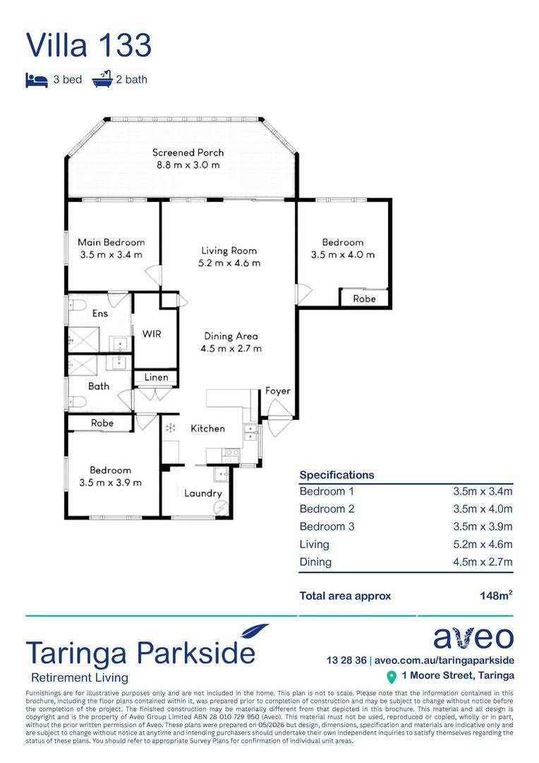 Modern three-bedroom villa