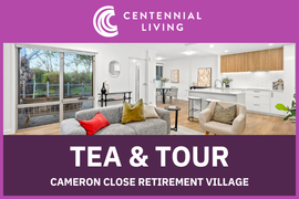 Tea and Tour at Cameron Close Retirement Village in Burwood!