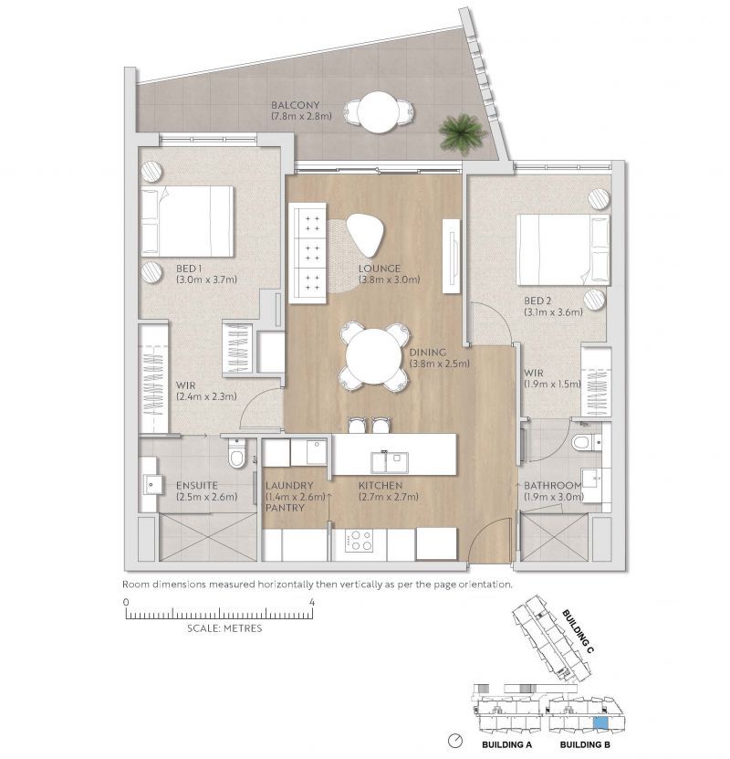 Type B - Your choice of stunning views or courtyard charm