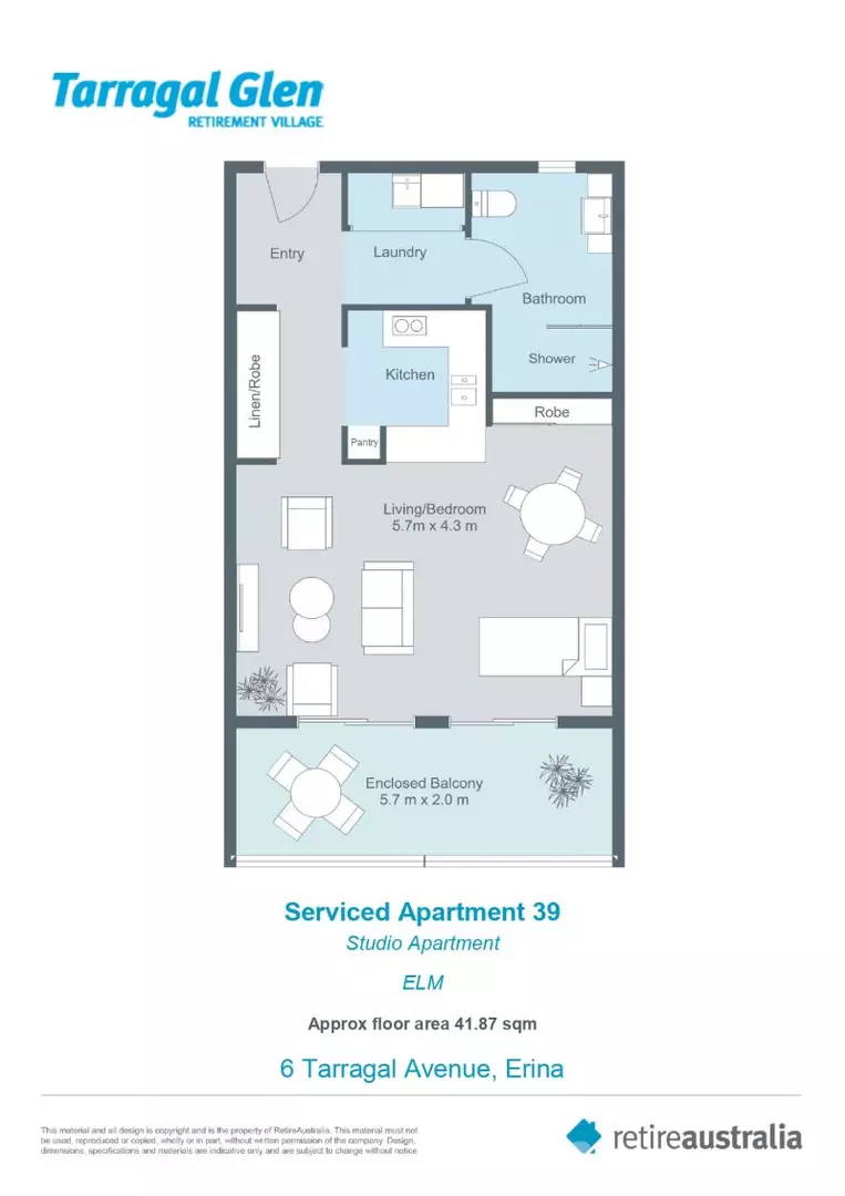 Desirable North facing apartment