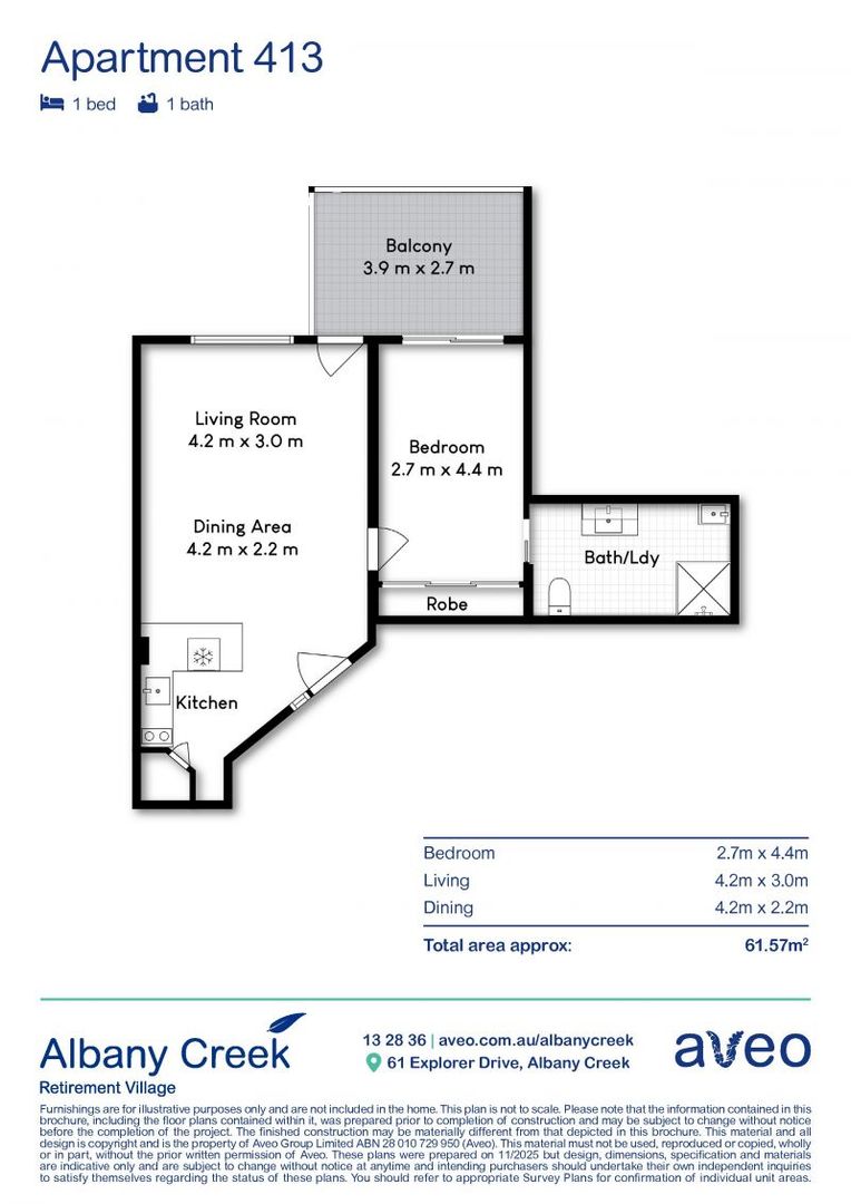 Spacious one-bedroom apartment