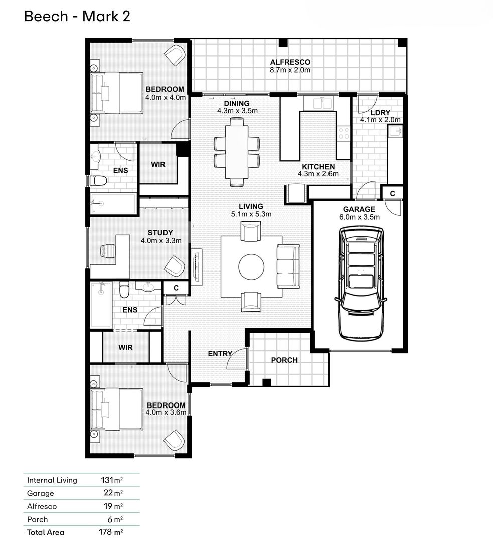 Corner Position, Sunny Spaces and a Flexible Study