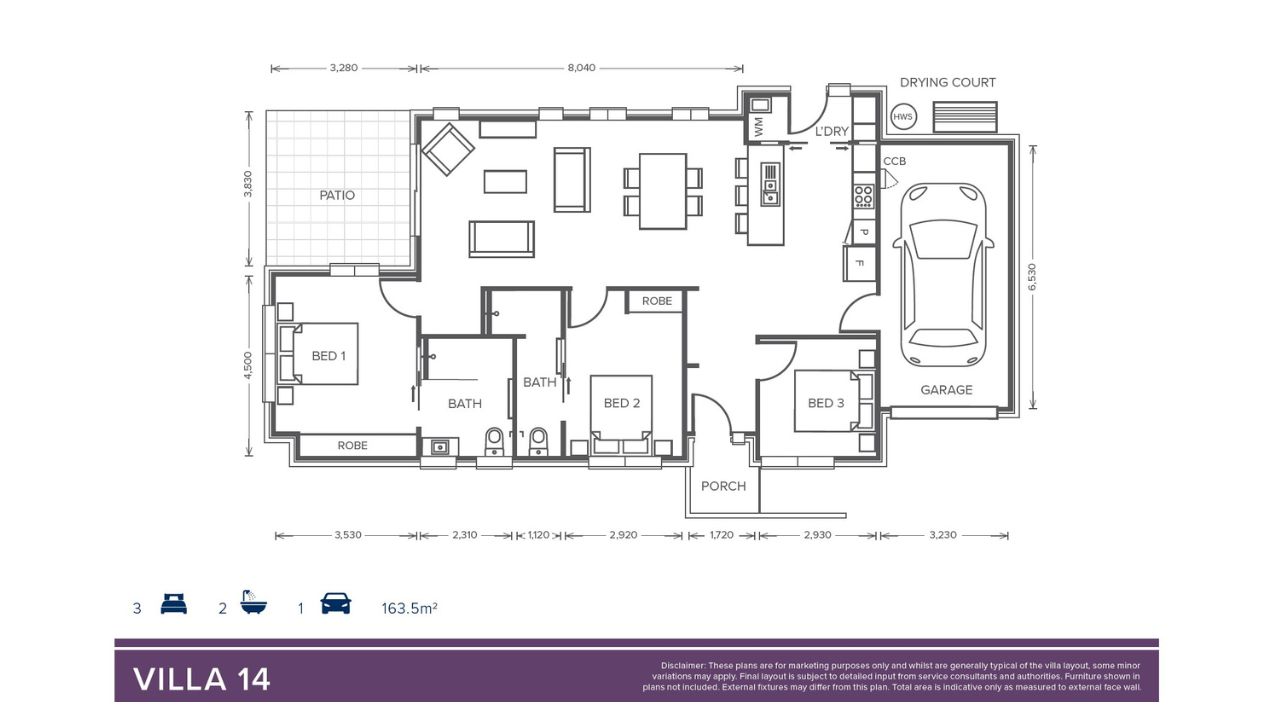 Villa 14 - Coffs Harbour - Ballina - 3 Bedroom + 2 Bathroom