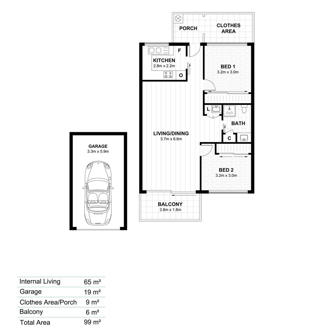 Beautiful light filled Home with Balcony Views - Unit 35