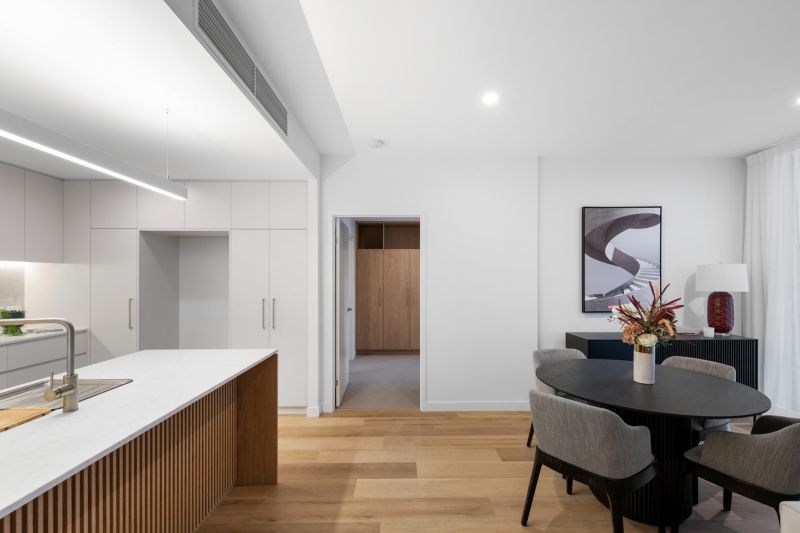 Enjoy a large balcony overlooking the village gardens