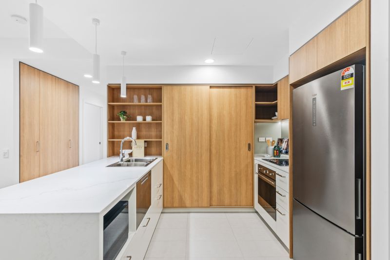 Contemporary north-facing apartment with spacious balcony