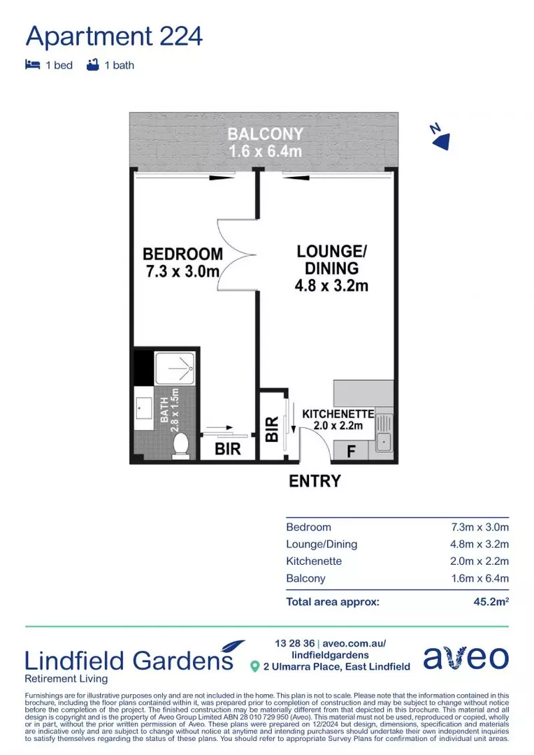 Large one-bedroom apartment