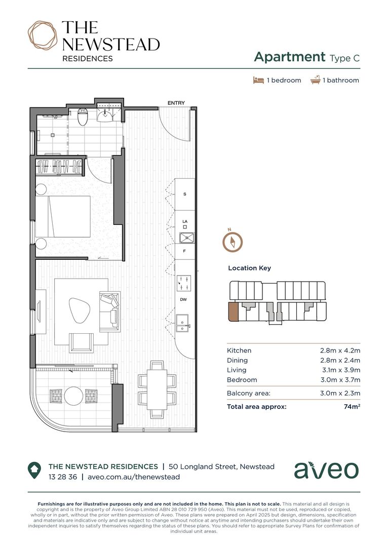 Seamless one bedroom apartment